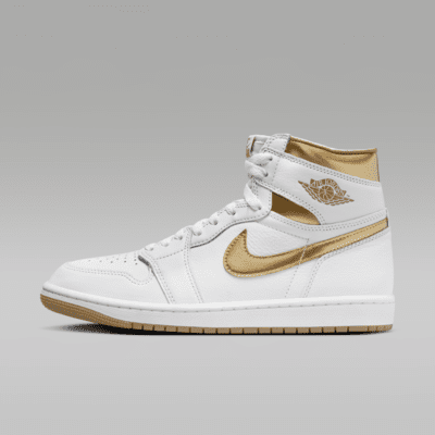 Air Jordan 1 Retro High OG White and Gold Women s Shoes. Nike JP